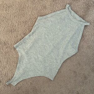 AE Grey Waffle High Neck Bodysuit